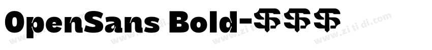 0penSans Bold字体转换